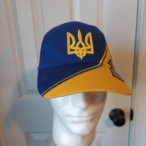 Ukrainian Baseball Cap With National Symbol Trident- Blue & Gold